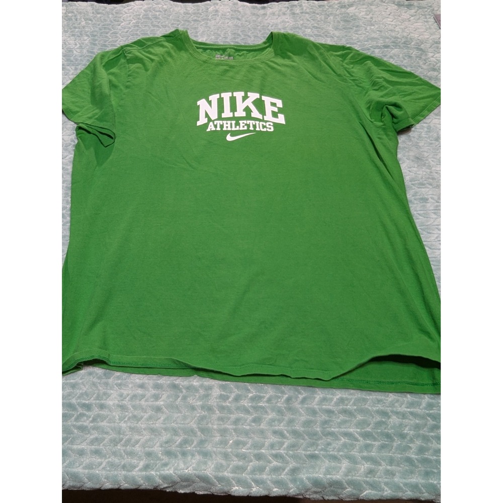 Nike Athletics Graphic Tee‎ Mens XXL Green Short Sleeve Crewneck T-Shirt